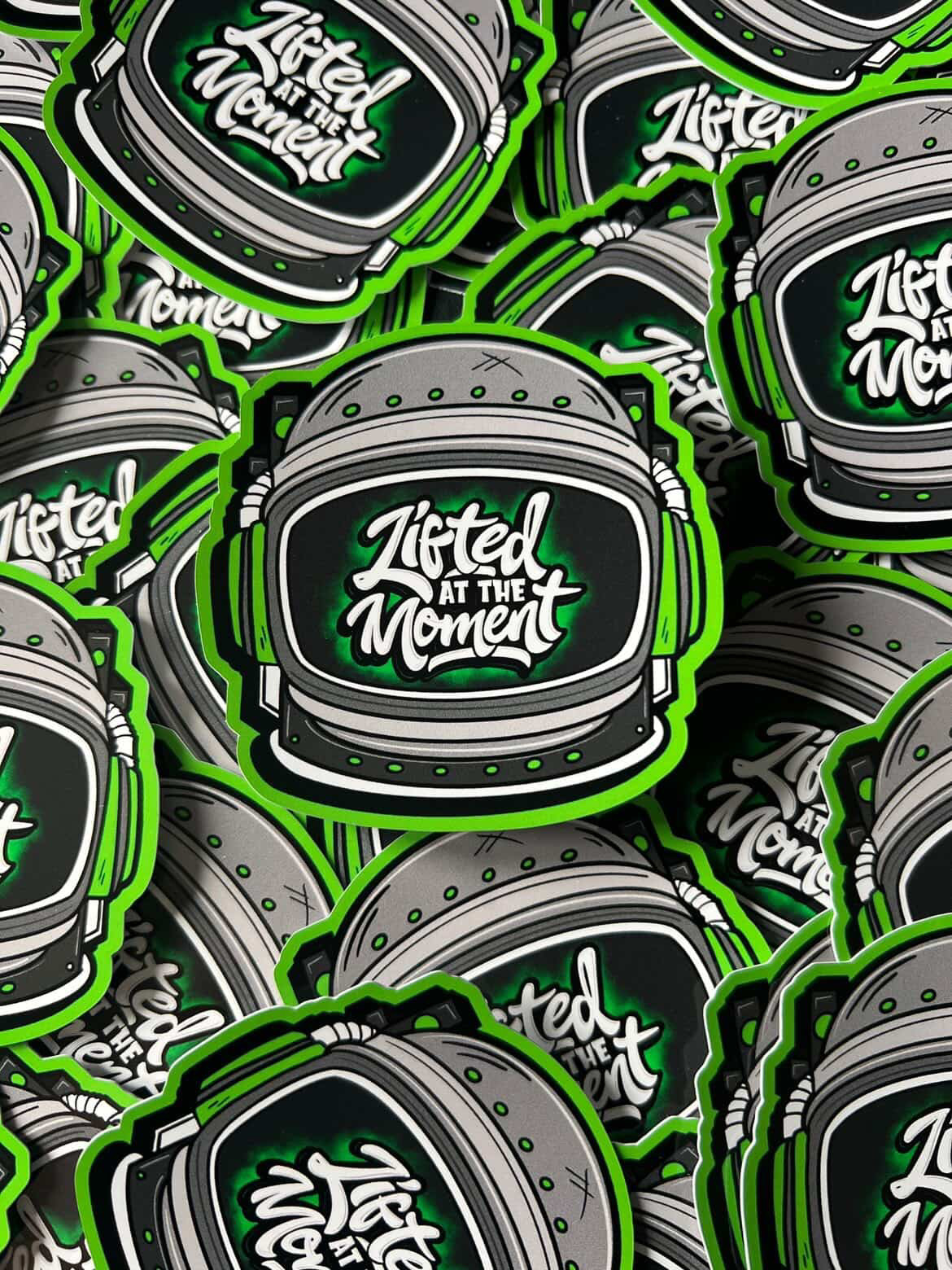Lifted At The Moment Astronaut helmet Sticker