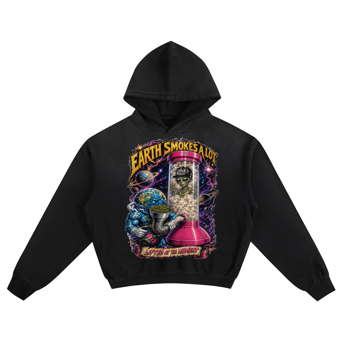  Earth Smokes × Lifted at the Moment — Planetary Hotbox Hoodie